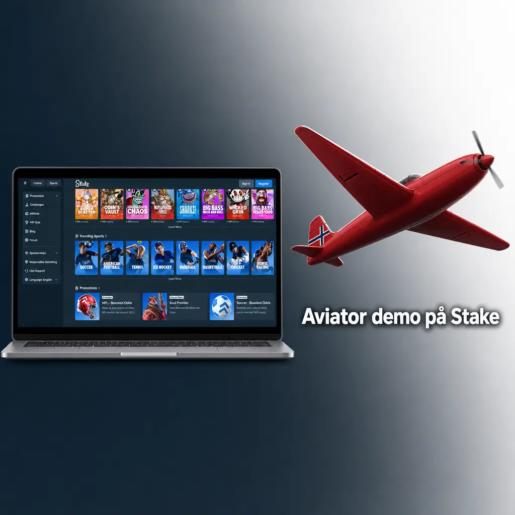 Aviator demo på Stake – test spillet med virtuell saldo uten økonomisk risiko før ekte innsats