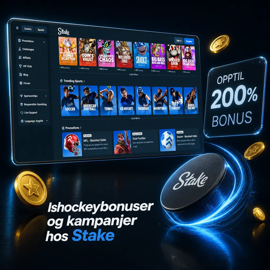 Stake tilbyr Wheel Wars-kampanjen og oddsboost på ishockey, inkludert NHL-sluttspillet og IIHF-VM