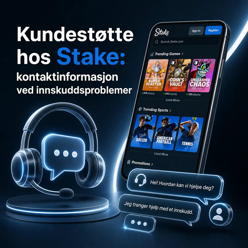Kundestøtte hos Stake casino: live chat, e-post, X og Discord for hjelp med innskuddsproblemer