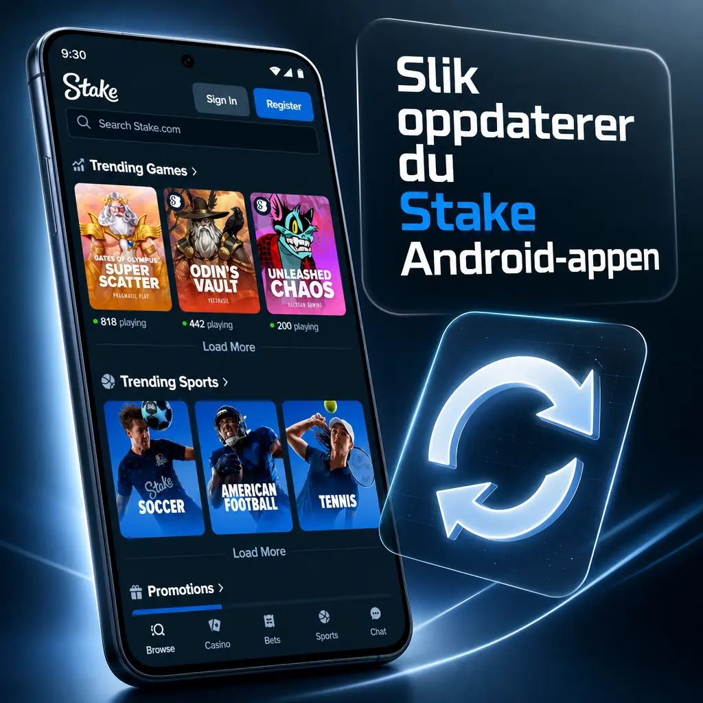 Veiledning for å oppdatere Stake Android-appen: last ned nyeste APK og installer over eksisterende versjon