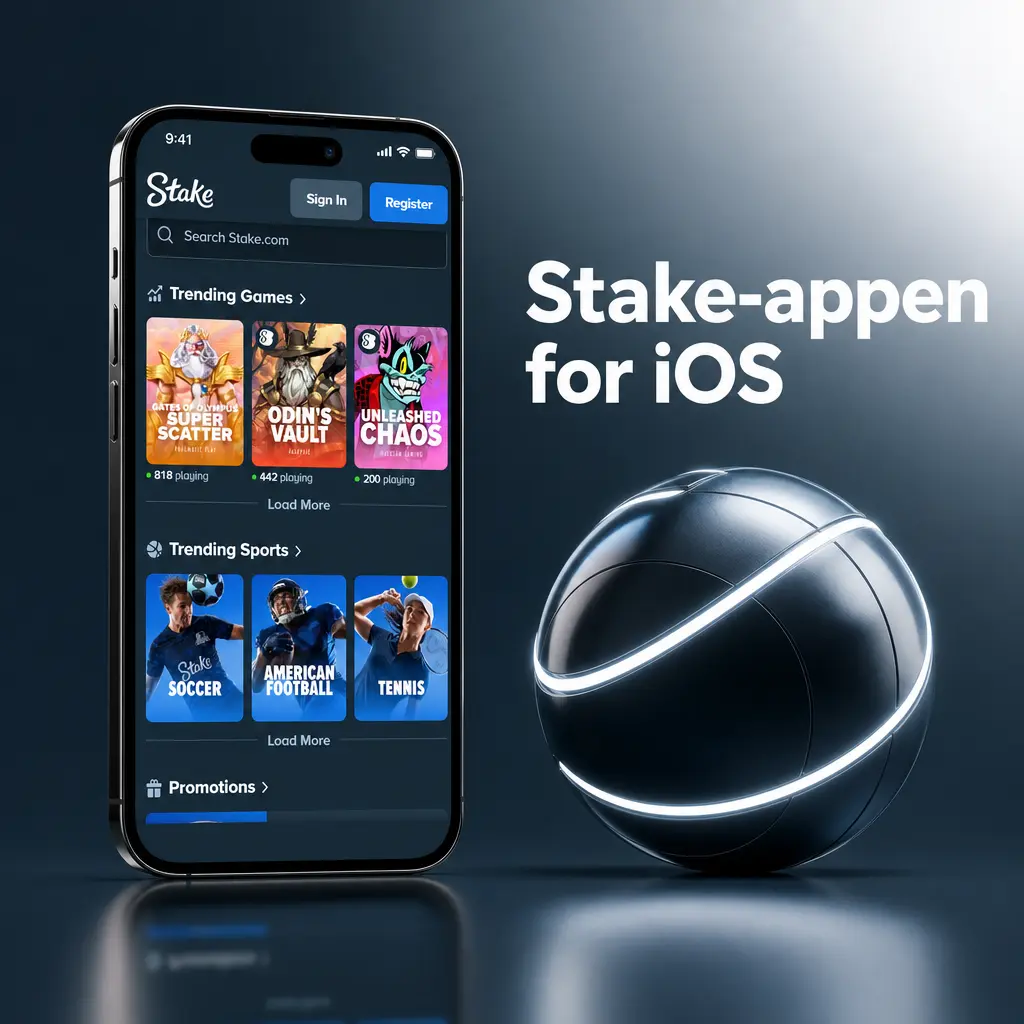 Stake-appen for iOS på iPhone og iPad – gratis nedlasting med samme funksjoner som Android-versjonen.