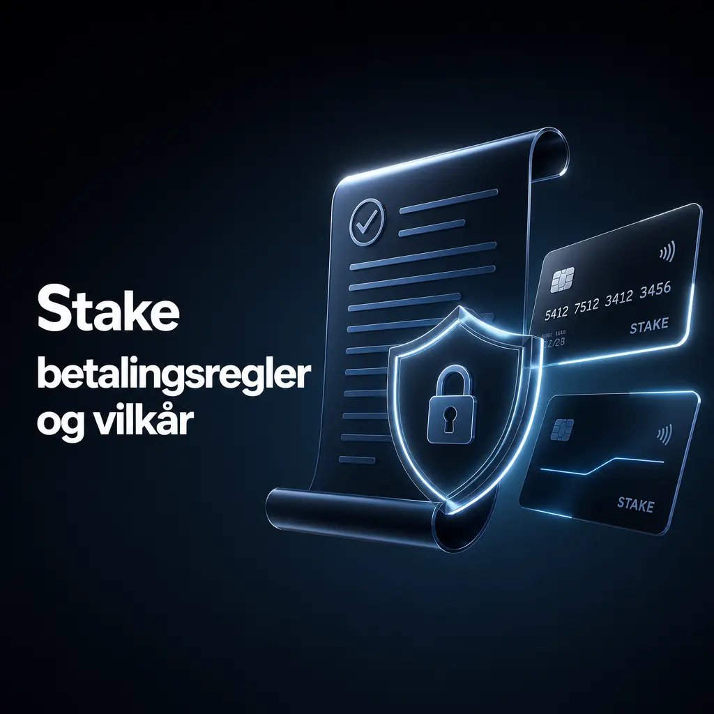 Stake sine betalingsregler: KYC-krav, samme metode for uttak, én konto per spiller og 18-årsgrense.