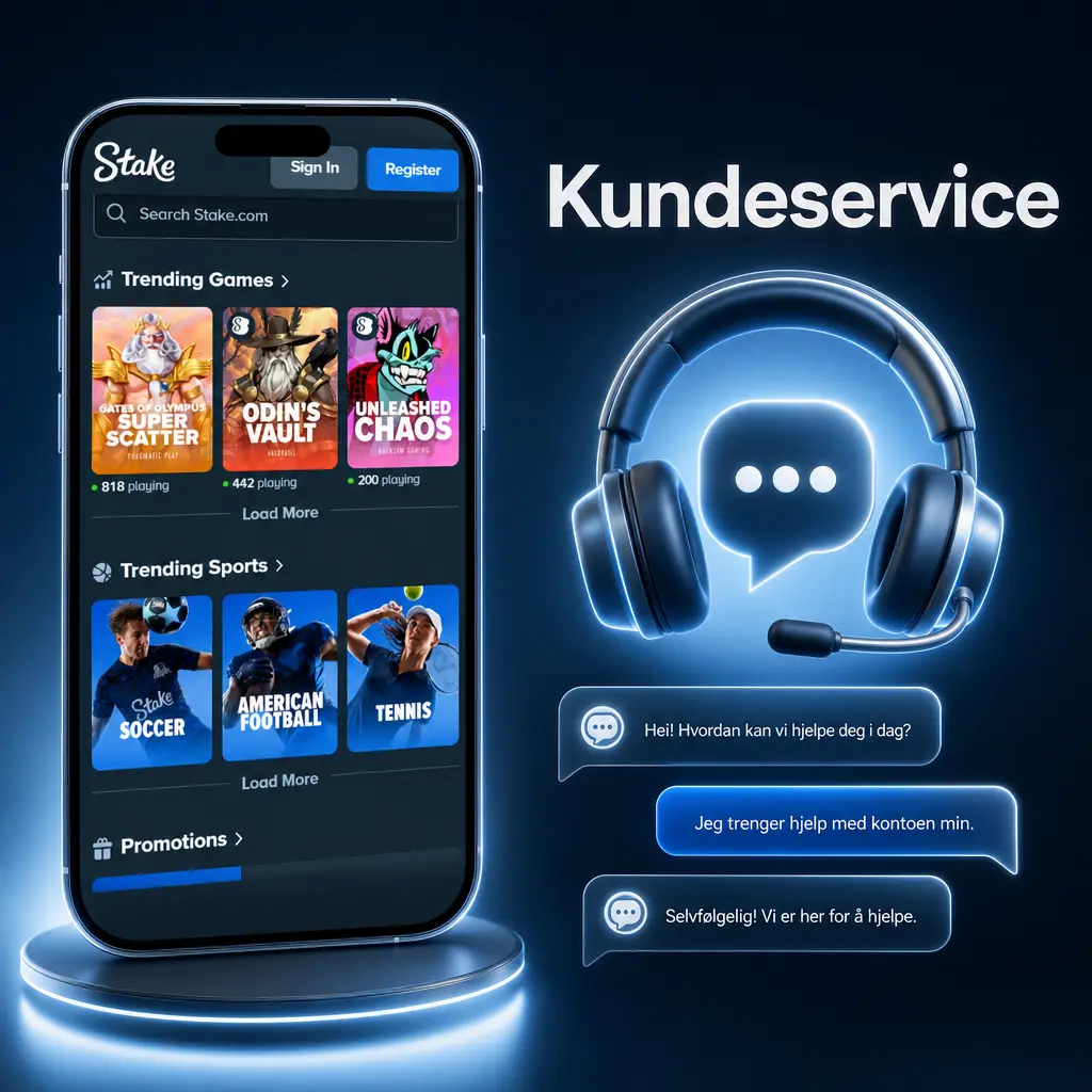 Stake kundeservice: livechat, e-post og hjelpesenter for support ved uttak av gevinster og andre spørsmål