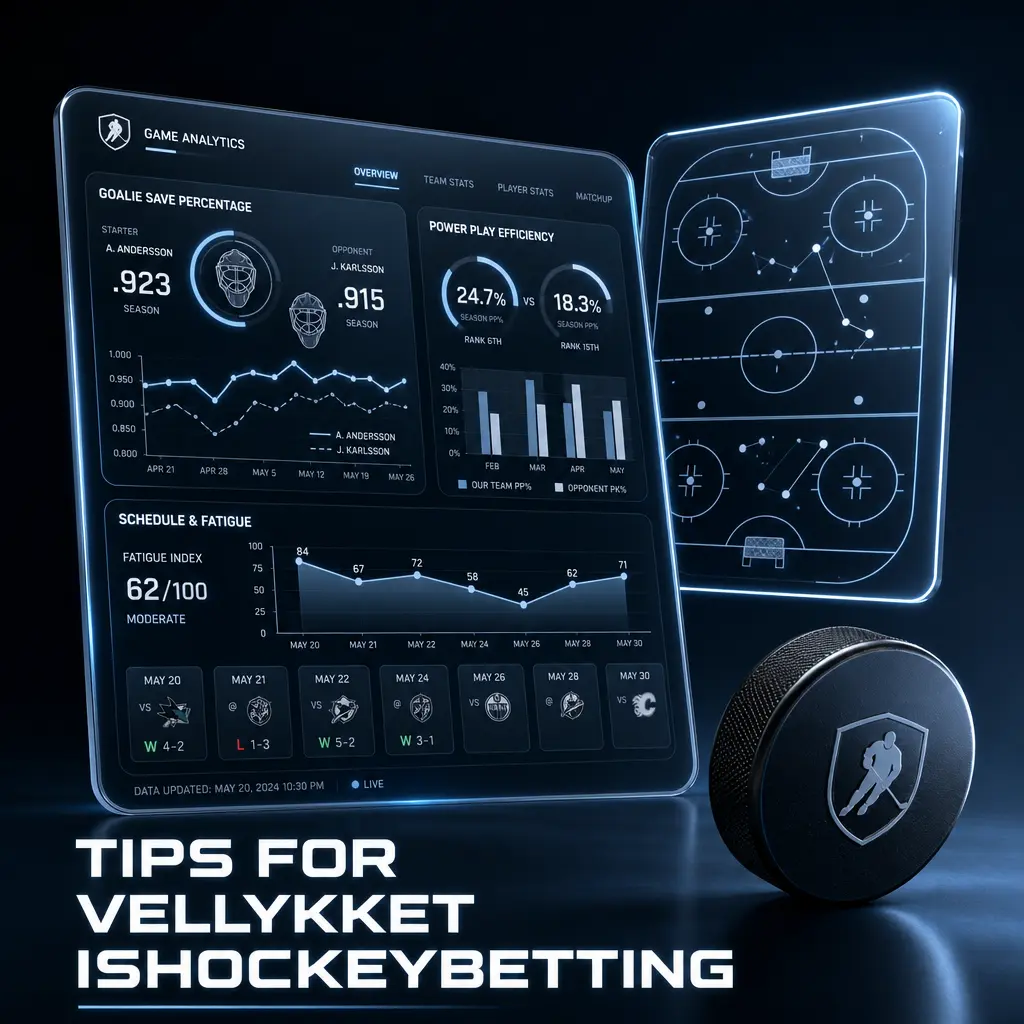 Fire nyttige tips for vellykket ishockeybetting: analyser keepere, tretthet, spesialenheter og sett et fast budsjett.