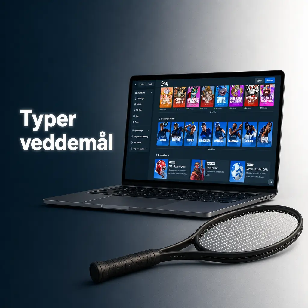 Ulike veddemålstyper hos Stake: enkel, system og kombinasjon for sportsspill