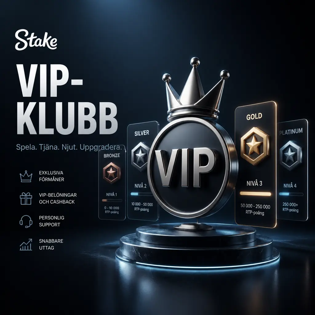 Stake VIP-klubb belønner spillere med rakeback, bonuser og eksklusive fordeler basert på innsats i casino og sportsbook.
